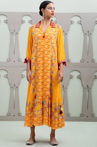 CHINTZY -KESAR - ONE - DRESS